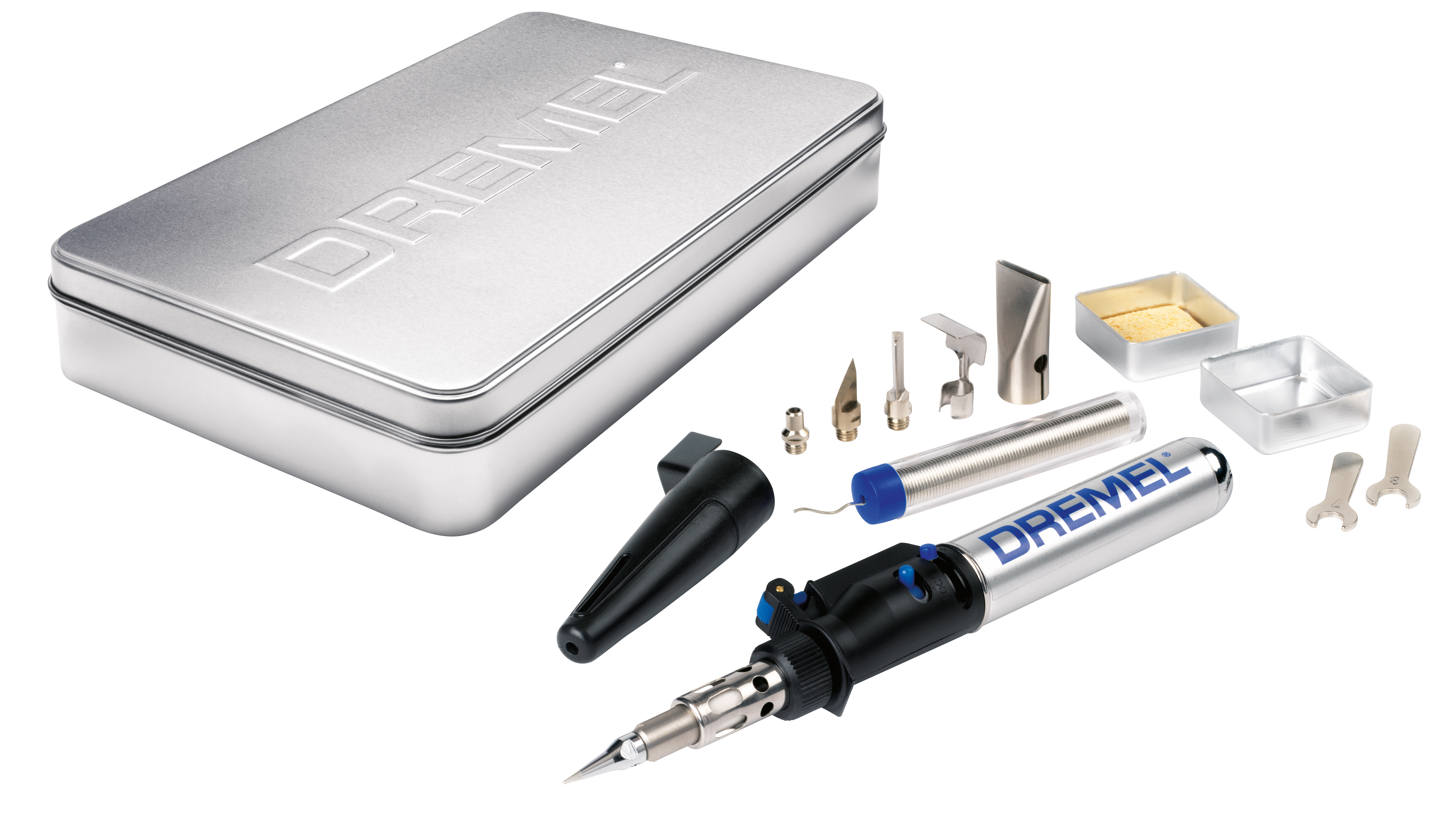 Dremel 2000 Fer à souder à gaz Versatip avec 6 Accessoires et fil d’étain